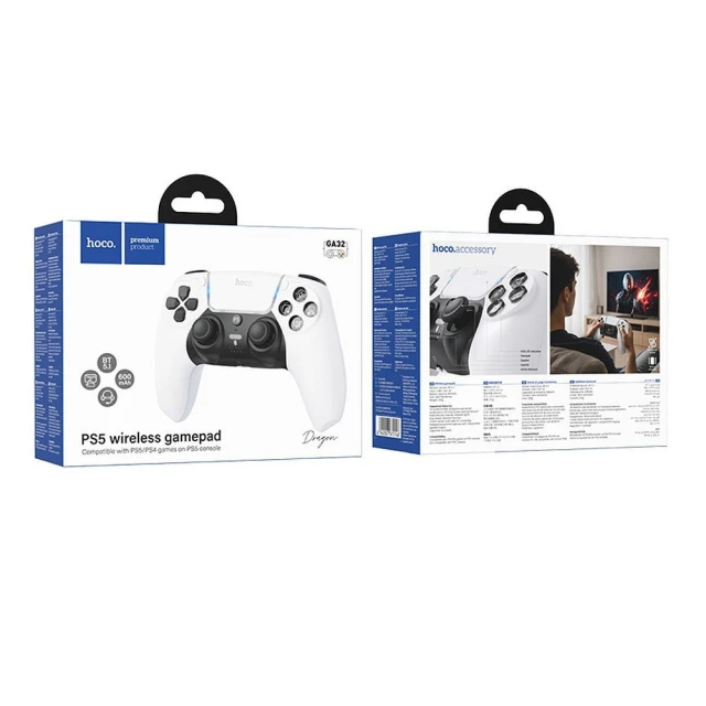 Геймпад Hoco GA32 для PS5 White (6942007672146)
