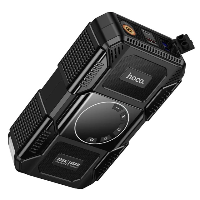 Портативний зарядний пристрій Hoco QS6 8000 mAh 18 Вт з функцією пуску двигуна та помпою Black (6942007673013)