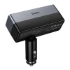 Автомобільний зарядний пристрій Hoco Z65B 1xUSB A + 1xUSB C + розгалужувач 2 порти Black (6942007673181)