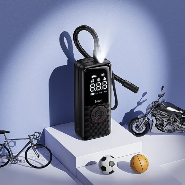 Компресор автомобільний Hoco ZP18 бездротовий 4000mAh Black (6942007673303)