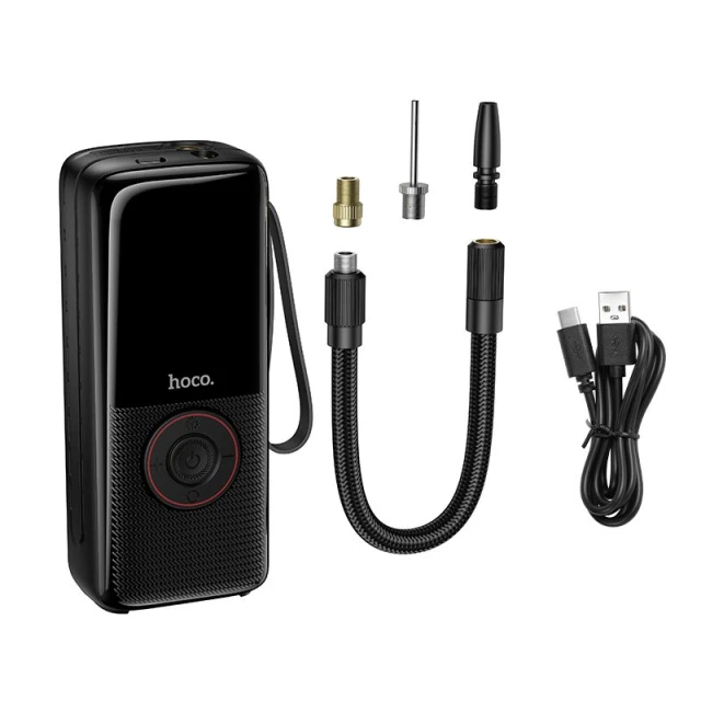 Компресор автомобільний Hoco ZP18 бездротовий 4000mAh Black (6942007673303)