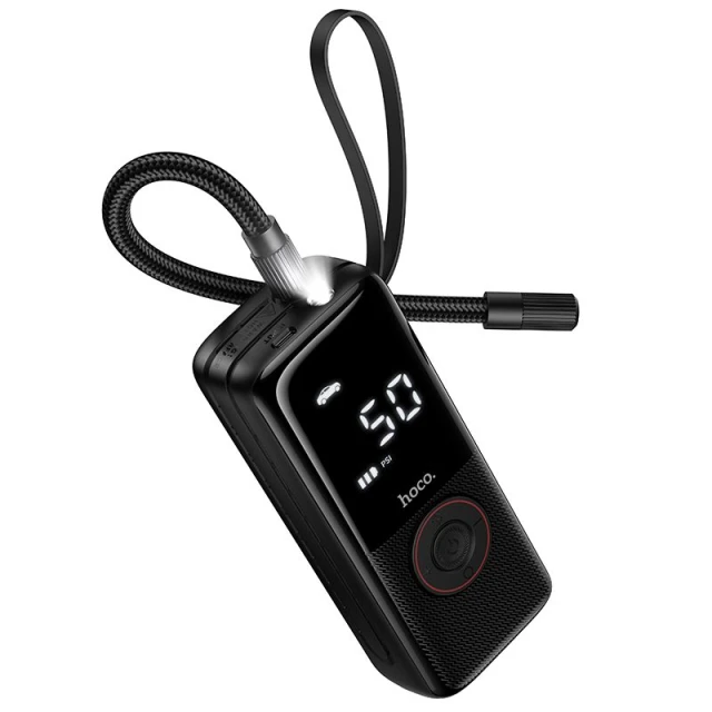 Компресор автомобільний Hoco ZP18 бездротовий 4000mAh Black (6942007673303)