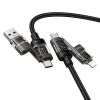 Кабель HOCO U151 4в1 USB-A/C до USB-C/Lightning 240W 1.2 м Black (6942007673532)
