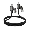 Кабель HOCO U151 4в1 USB-A/C до USB-C/Lightning 240W 1.2 м Black (6942007673532)