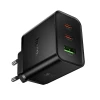 Мережевий зарядний пристрій Hoco N75 2x USB-C + USB-A QC3.0 PD 65W Black (6942007673839)