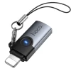 Адаптер Hoco UA46A OTG Lightning на USB C 2A Black (6942007675635)