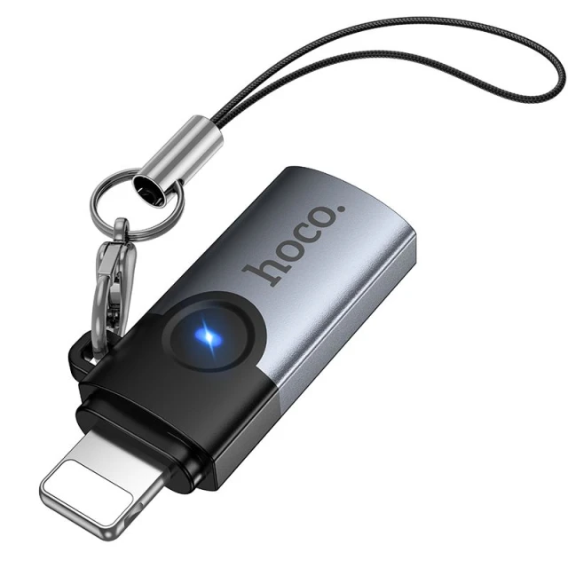 Адаптер Hoco UA46A OTG Lightning на USB C 2A Black (6942007675635)