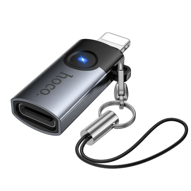 Адаптер Hoco UA46A OTG Lightning на USB C 2A Black (6942007675635)