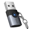 Адаптер Hoco UA46B OTG USB A на USB C Grey (6942007675642)