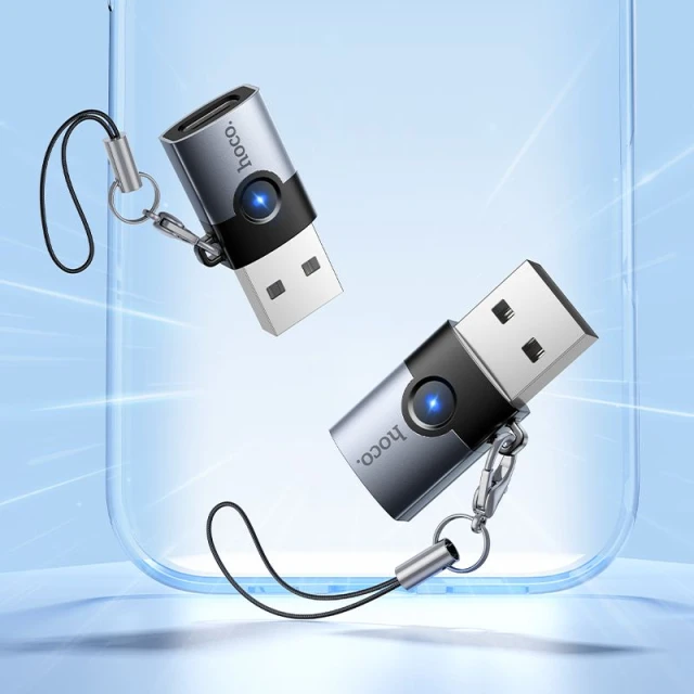 Адаптер Hoco UA46B OTG USB A на USB C Grey (6942007675642)