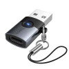 Адаптер Hoco UA46B OTG USB A на USB C Grey (6942007675642)