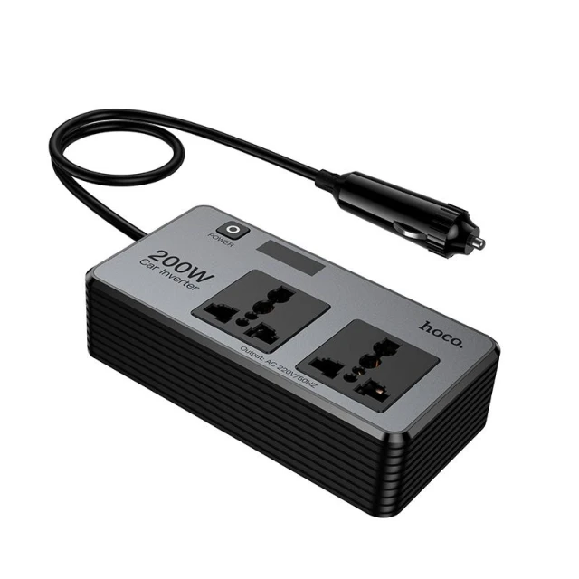 Розгалужувач Hoco Z66 для автомобільного прикурювача 2 порти PD 66W Black (6942007675673)