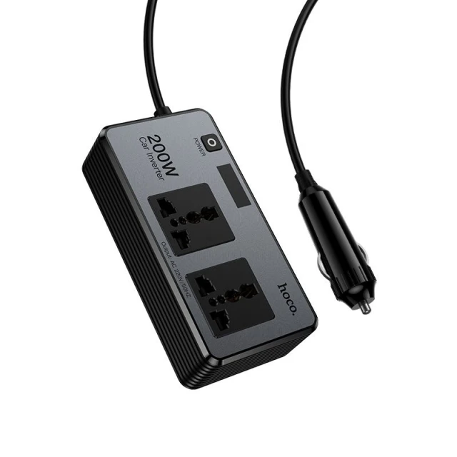 Розгалужувач Hoco Z66 для автомобільного прикурювача 2 порти PD 66W Black (6942007675673)