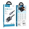Кабель Hoco CW66 USB C - USB C PD100W с функцией зарядки Apple Watch 1.2 м Black (6942007675680)