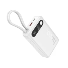 Портативное зарядное устройство Hoco J171A 20000 mAh QC PD 22,5 Вт со встроенными кабелями USB-C + Lightning White (6942007677004)