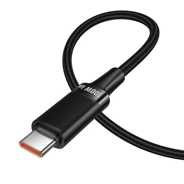 Кабель Hoco U153 Extreme USB-C to USB-C PD 5A 100W 1.2m Black (6942007677233)