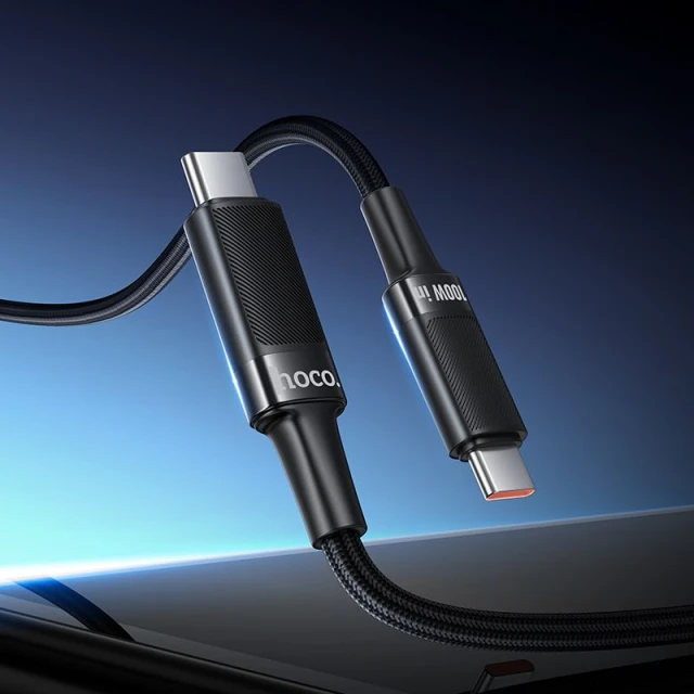 Кабель Hoco U153 Extreme USB-C to USB-C PD 5A 100W 1.2m Black (6942007677233)