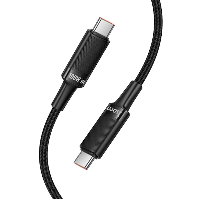 Кабель Hoco U153 Extreme USB-C to USB-C PD 5A 100W 1.2m Black (6942007677233)