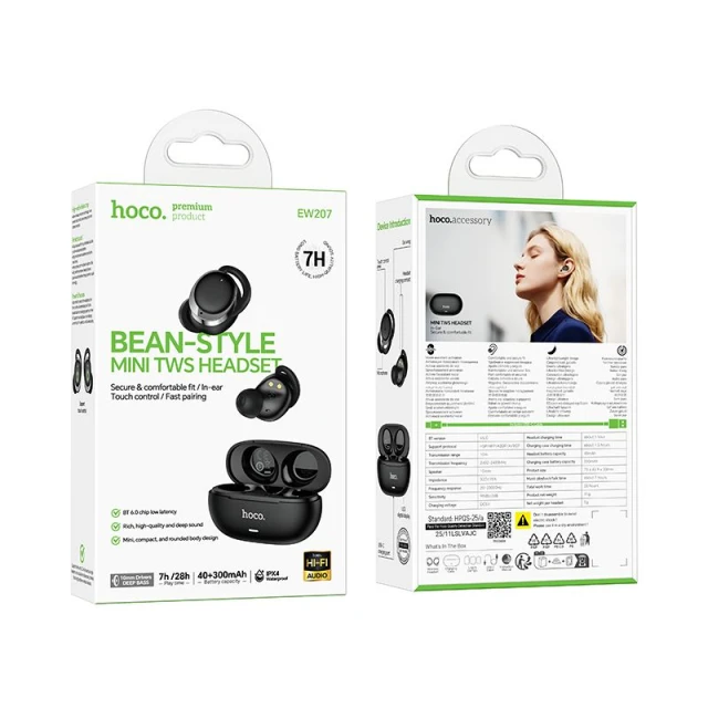 Навушники Hoco EW207 Black (6942007677899)