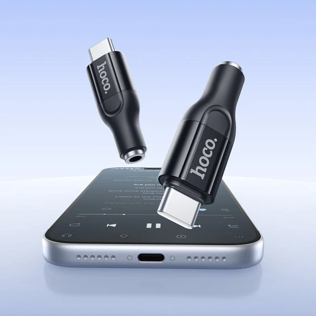 Перехідник Hoco UPA35 MIA USB-C на 3.5mm Black (6942007680318)