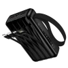 Powerbank Hoco 20000 mAh QC PD 22,5W з вбудованими кабелями USB A + USB C + Lightning + Micro USB та двома ліхтариками J173 Black (6942007680462)