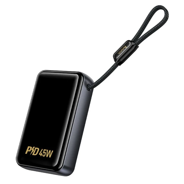 Powerbank Hoco 20000 mAh PD QC 2A 45W з вбудованим кабелем USB C Q54 White (6942007680486)