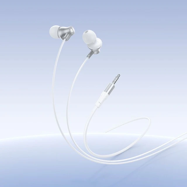 Навушники провідні Hoco M119 з мікрофоном Jack 3.5 мм Silver (6942007680509)