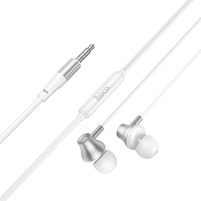 Навушники провідні Hoco M119 з мікрофоном Jack 3.5 мм Silver (6942007680509)