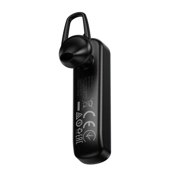 Бездротова моно-гарнітура Hoco E201 (ENC, BT 6.0, 130mAh) Black (6942007680554)