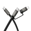 Кабель Hoco X125 USB C to USB C/Lightning Black (6942007681032)