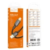 Кабель Hoco X128 Benefit USB A to Lightning 2.4A 1m Black (6942007681070)