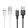 Кабель Hoco X128 Benefit USB A to Lightning 2.4A 1m Black (6942007681070)