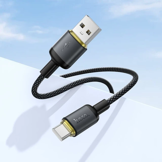 Кабель Hoco X128 Benefit USB A to USB C Black (6942007681094)