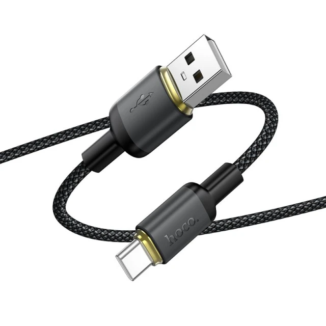 Кабель Hoco X128 Benefit USB A to USB C Black (6942007681094)
