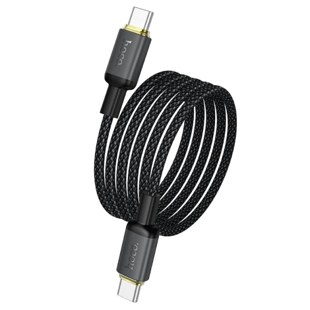 Кабель Hoco X128 Benefit USB C to USB C Black (6942007681117)