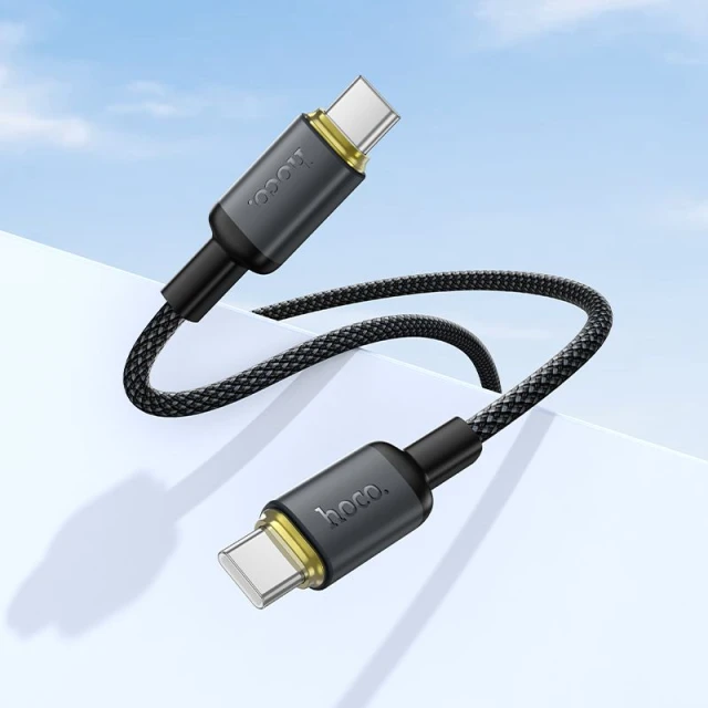 Кабель Hoco X128 Benefit USB C to USB C Black (6942007681117)