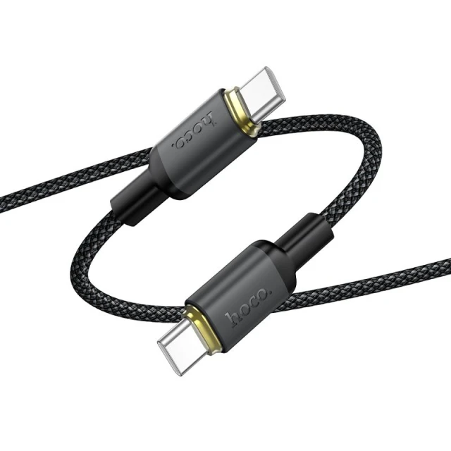 Кабель Hoco X128 Benefit USB C to USB C Black (6942007681117)