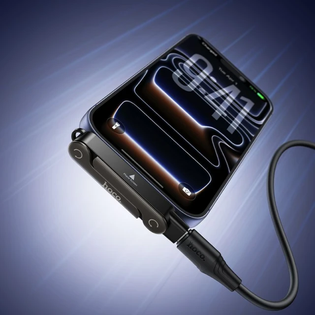 Адаптер Hoco UA47A з підставкою USB C на USB C max 240W Black (6942007681162)