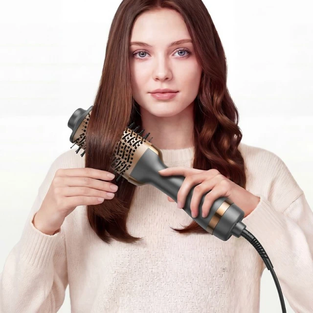 Фен для волосся з регулюванням температури Hoco HP100 Grey (6942007681223)