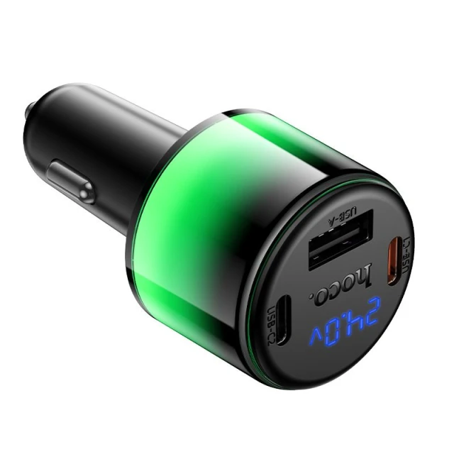 Автозарядка HOCO Z69B USB A + 2x USB C QC3.0 PD 57W Black (6942007681582)