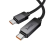 Кабель HOCO U154 Dot Matrix USB C to USB C 3A 60W з дисплеєм 1 м Black (6942007681797)