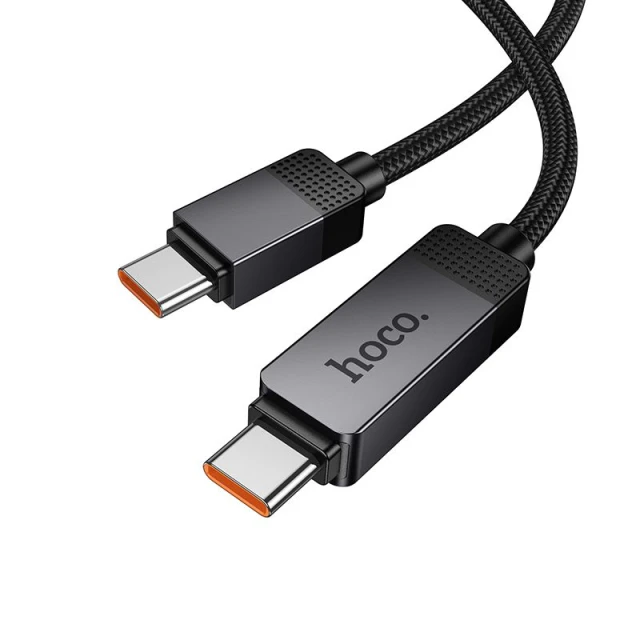 Кабель HOCO U154 Dot Matrix USB C to USB C 3A 60W з дисплеєм 1 м Black (6942007681797)