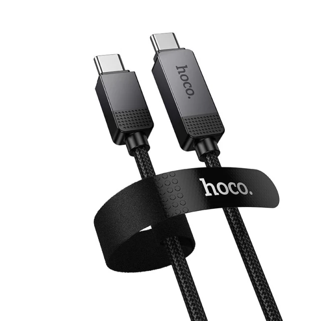 Кабель HOCO U154 Dot Matrix USB C to USB C 3A 60W з дисплеєм 1 м Black (6942007681797)
