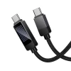 Кабель HOCO U154 Dot Matrix USB C to USB C 3A 60W з дисплеєм 1 м Black (6942007681797)