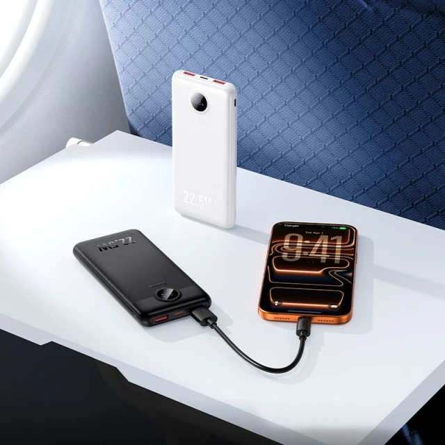 Портативний зарядний пристрій Hoco J172 10000 mAh QC 22,5W + PD 20W LED White (6942007681858)
