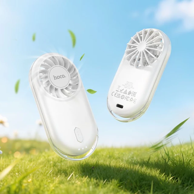 Вентилятор портативний міні HOCO HX611 White (6942007683395)