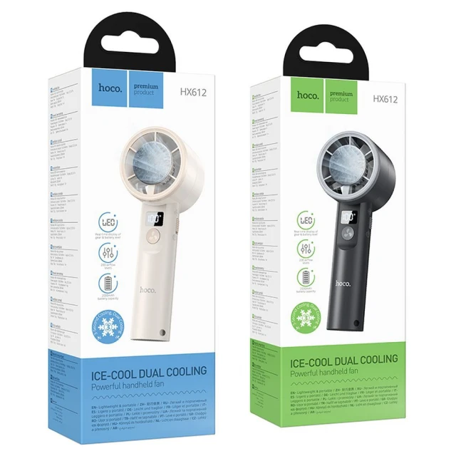 Портативний вентилятор Hoco HX612 2000 mAh 9000 RPM White (6942007683418)