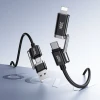 Кабель HOCO 4в1 U155 USB A/USB C к USB C/Lightning 3A 60W 1.2 м Black (6942007683555)