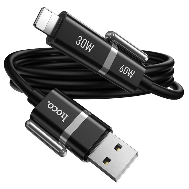 Кабель HOCO 4в1 U155 USB A/USB C к USB C/Lightning 3A 60W 1.2 м Black (6942007683555)