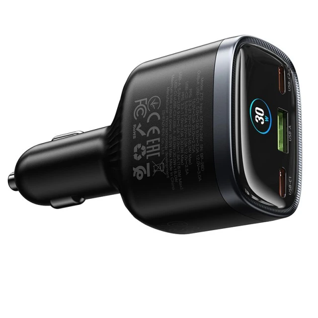 Автомобильное зарядное устройство HOCO Z70 USB A + 2x USB C QC3.0 PD 93W Black (6942007683630)
